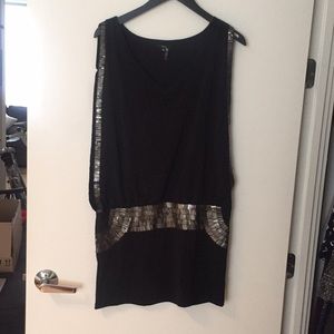 Fora Drop Waist Sequin detail Dress